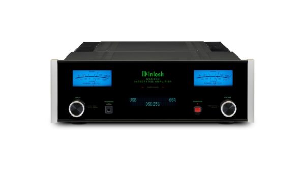 Amplificador integrado McIntosh MA5300 con sus característicos medidores de aguja azules