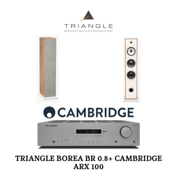 Sistema de alta fidelidad con altavoces de torre Triangle y amplificador Cambridge Audio