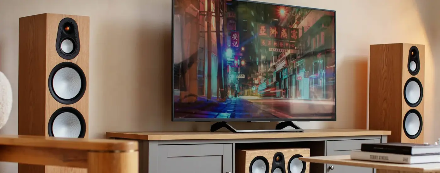 Parlante de piso Hi-Fi Monitor Audio MASILVER500 en ambiente
